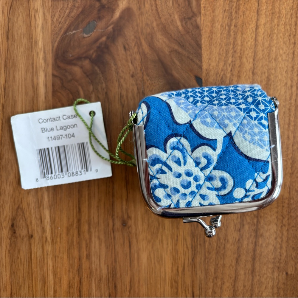 Vera Bradley Blue Lagoon Quilted Contact Case